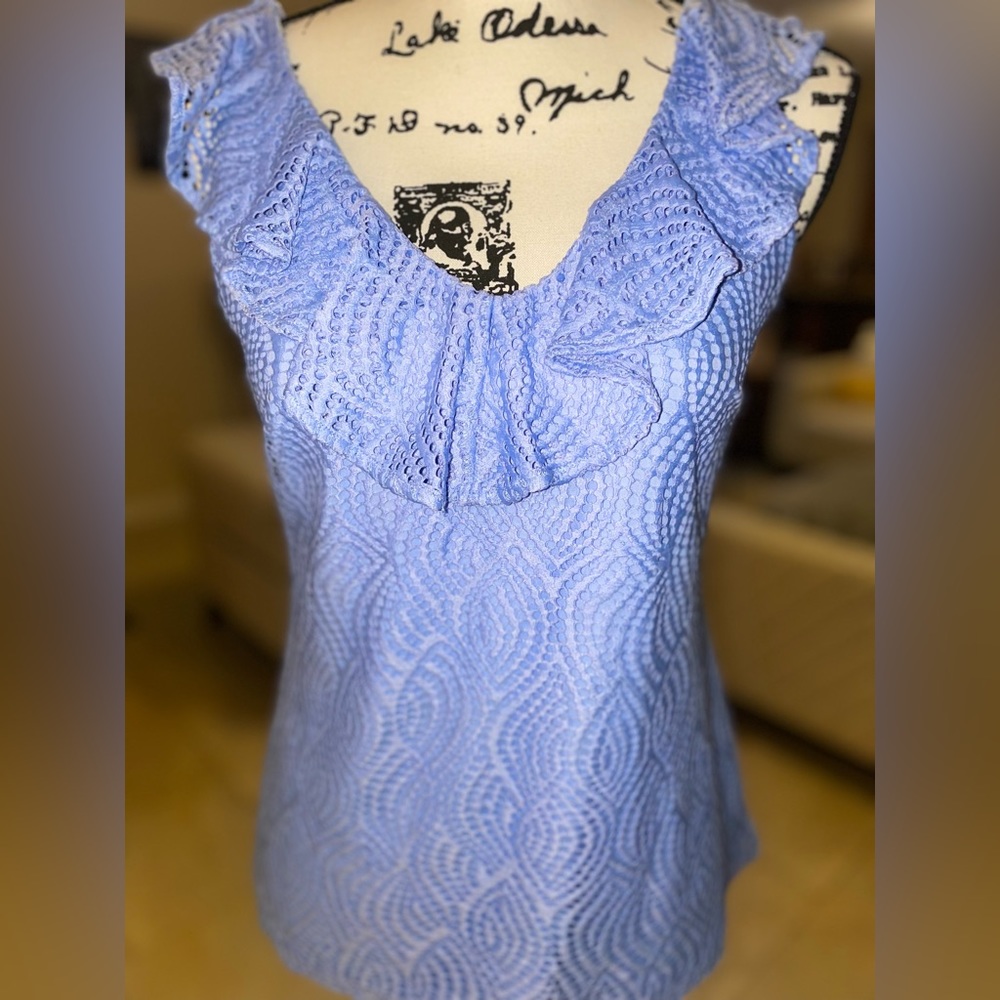 Lilly Pulitzer Blue Alessa Top